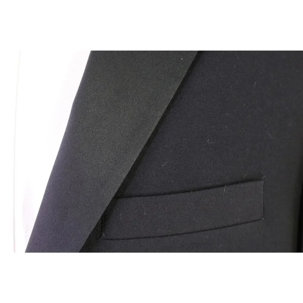 Jos A Bank Black 1-Btn Formal Tuxedo Wedding Slim Fit Suit 40S